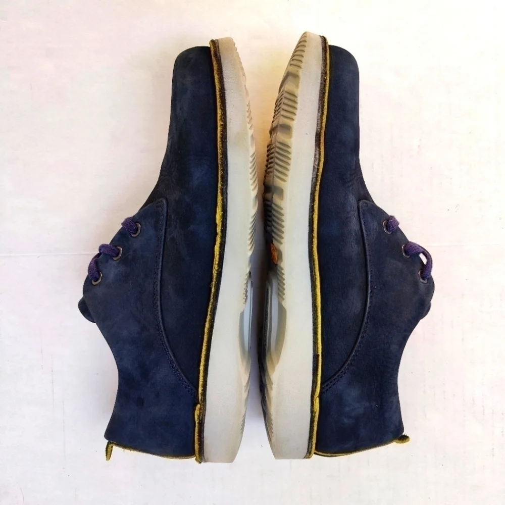 Samuel Hubbard Mens Oxford  Blue Nubuck Leather Laceup VIBRAM Sole Shoes Sz 10.5